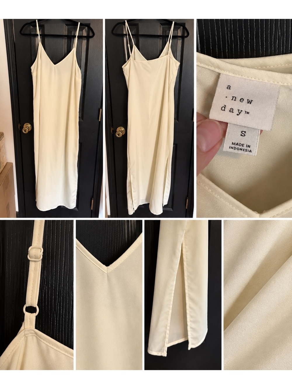 New Day cream slip dress